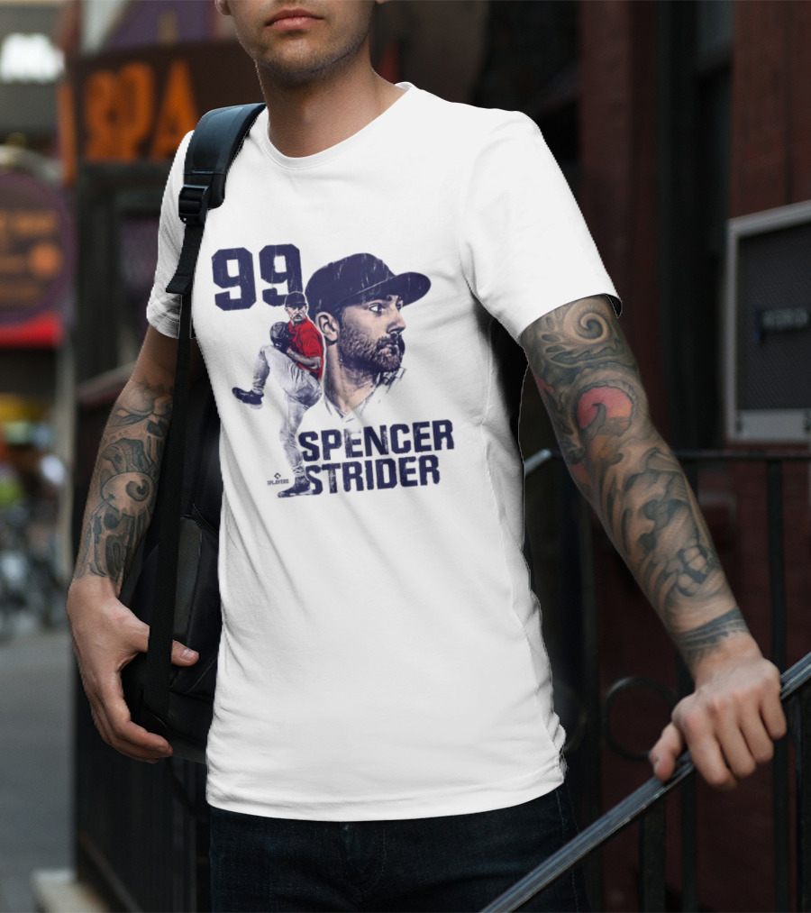 Spencer Strider 99 Atlanta Braves Vintage Players T-Shirt