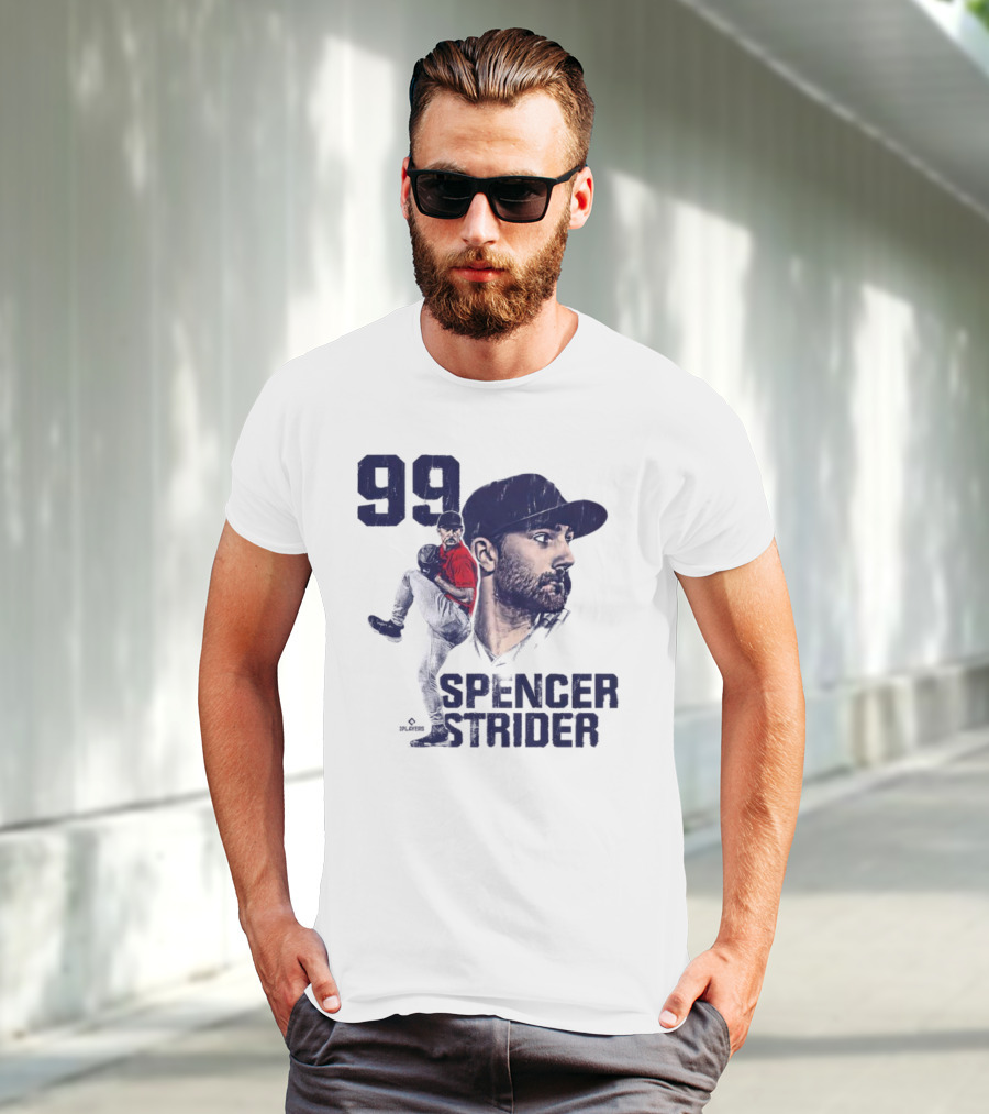 Spencer Strider 99 Atlanta Braves Vintage Players T-Shirt