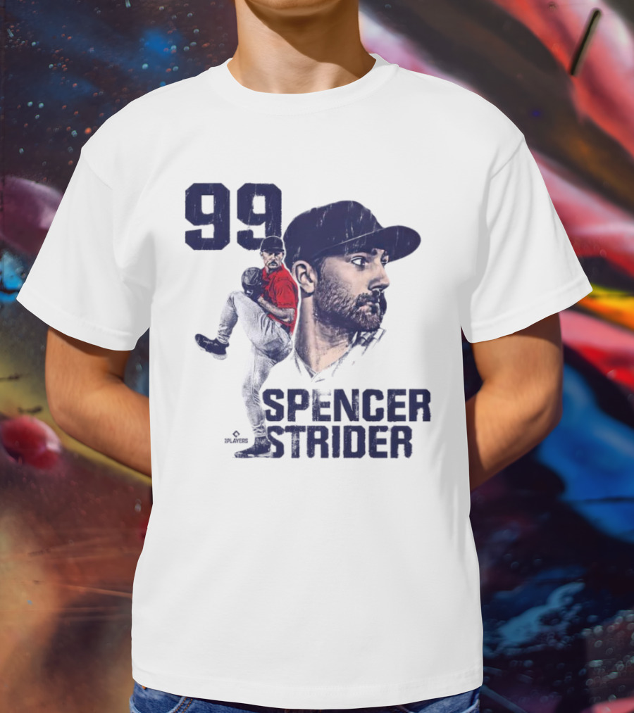 Spencer Strider 99 Atlanta Braves Vintage Players T-Shirt