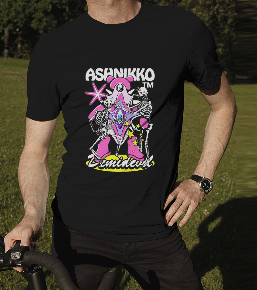 Ashnikko Demidevil Skeleton Starry Eyeball Creature With Skeletons T-Shirt