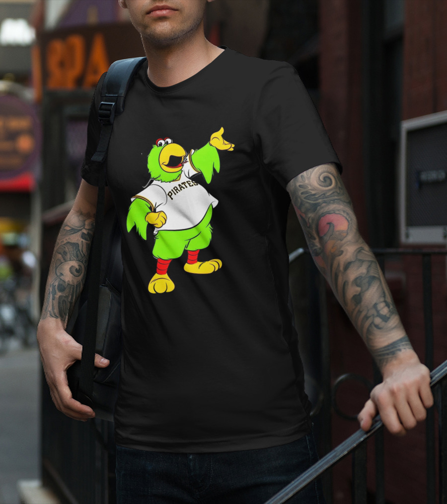 Pittsburgh Pirates Parrot Mascot Cheerful T-Shirt