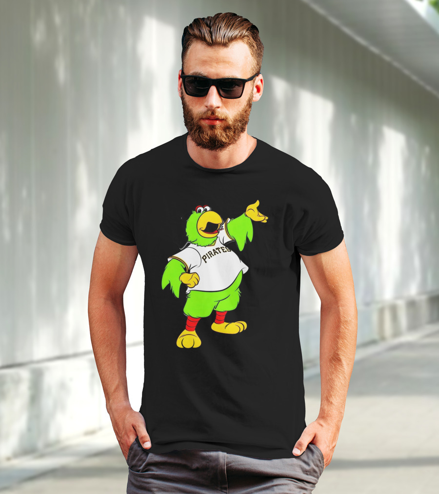 Pittsburgh Pirates Parrot Mascot Cheerful T-Shirt