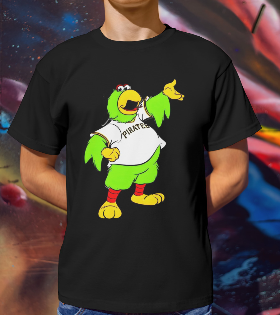 Pittsburgh Pirates Parrot Mascot Cheerful T-Shirt
