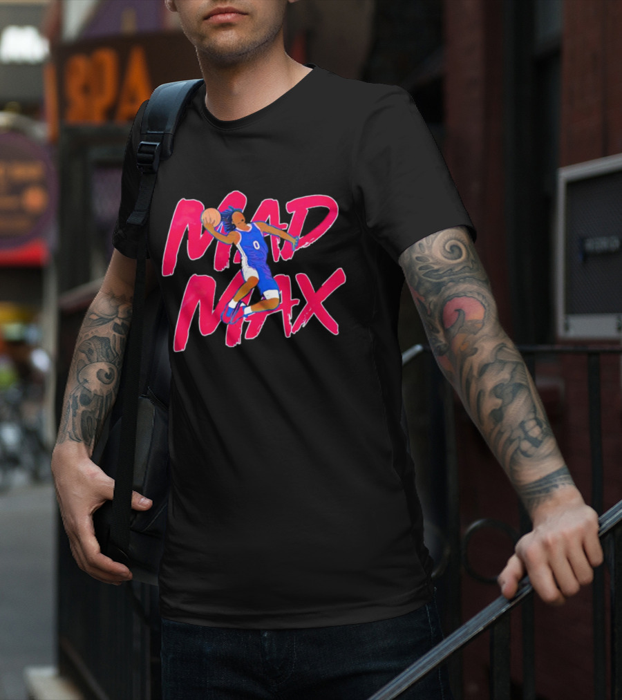 Philadelphia 76ers Tyrese Maxey Mad Max Basketball T-Shirt