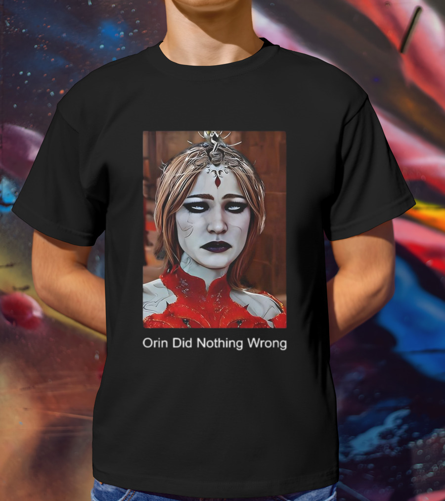 Orin Did Nothing Wrong Mysterious Woman With Dark Makeup And Red T-Shirt