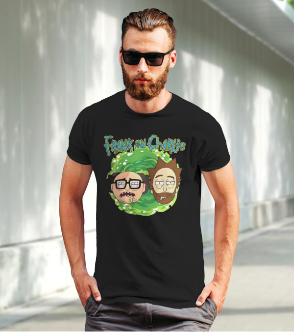 Frank And Charlie Rick And Morty Portal Faces T-Shirt