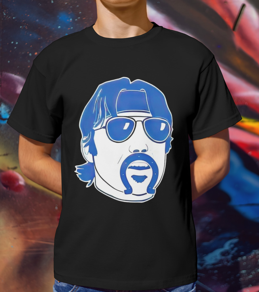 Minshew Mania Indianapolis Colts Iconic Quarterback Mustache Sunglasses T-Shirt