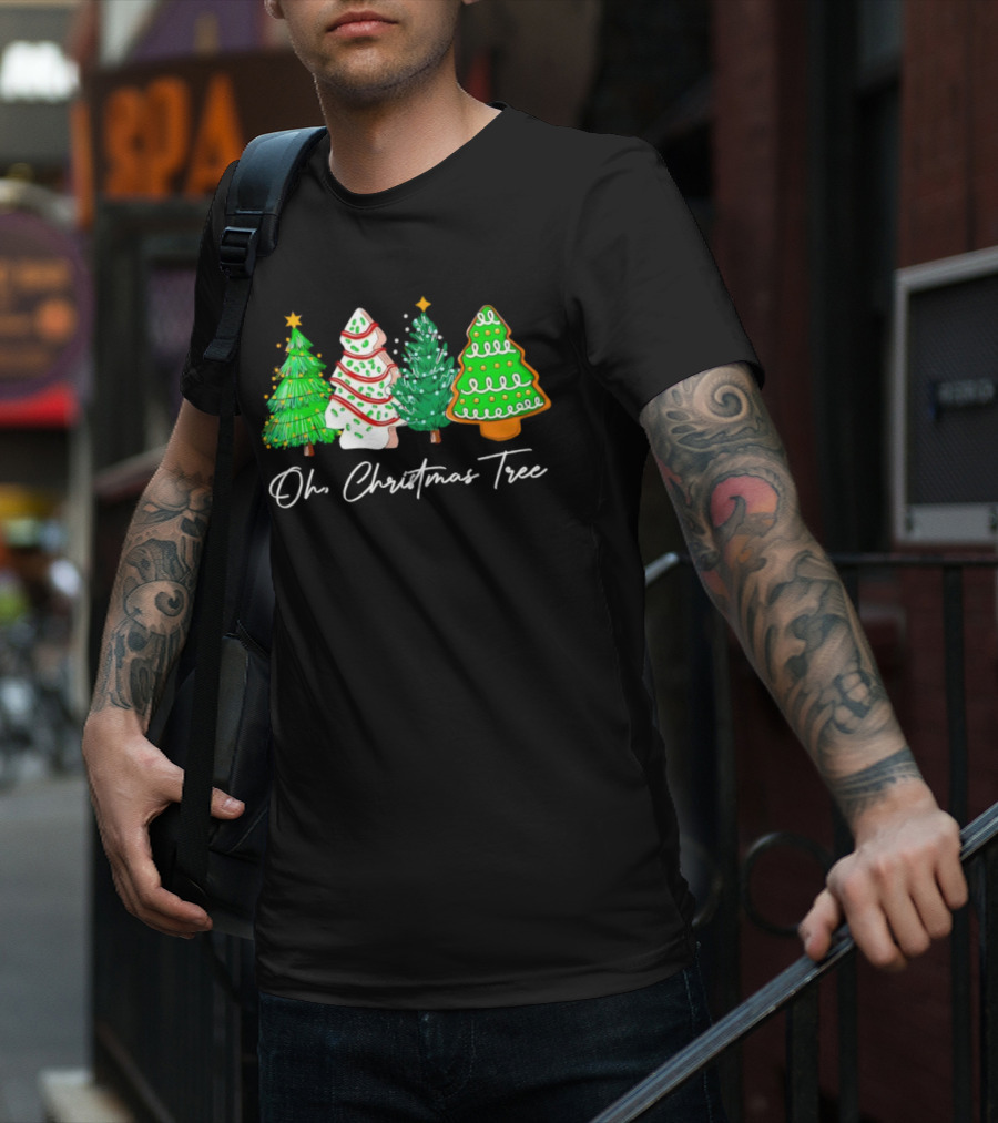 Oh Christmas Tree Festive Evergreen Cookie Display T-Shirt