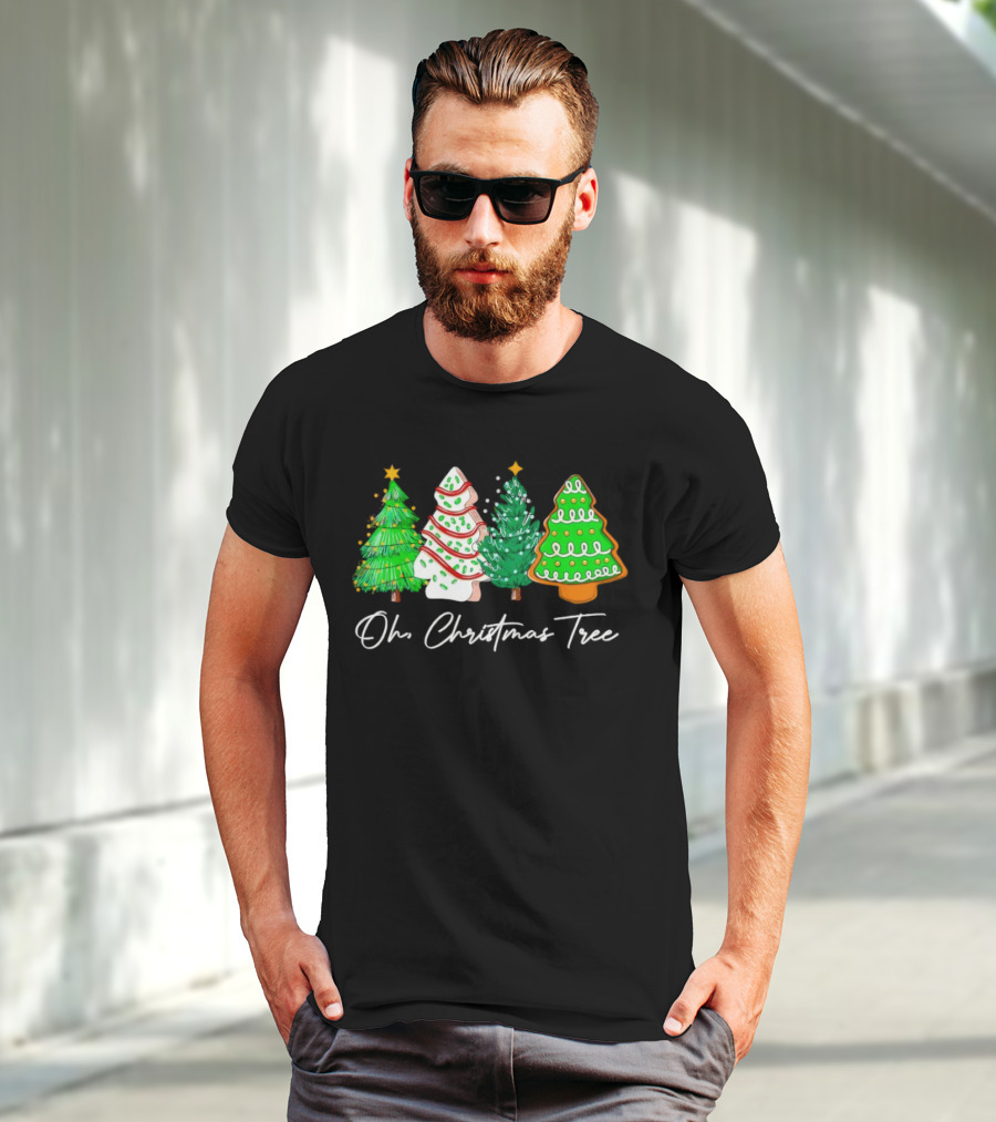 Oh Christmas Tree Festive Evergreen Cookie Display T-Shirt