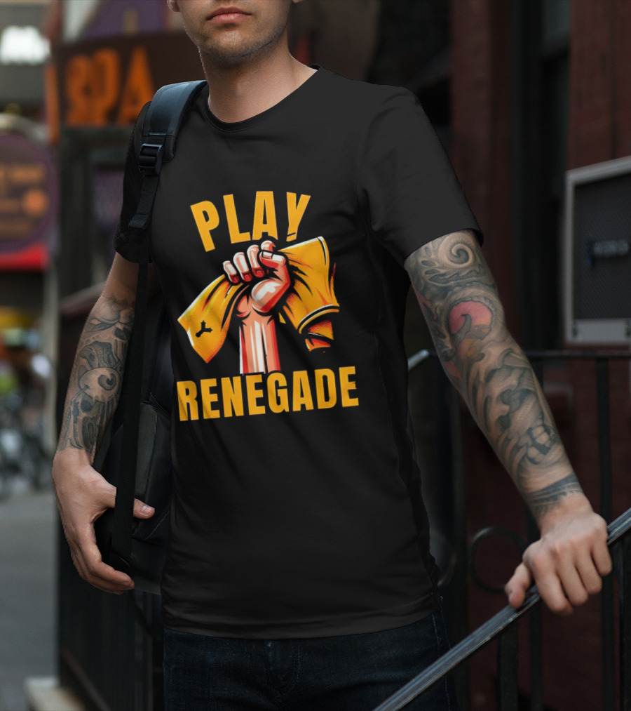 Play Renegade Hand Holding Yellow Towel T-Shirt