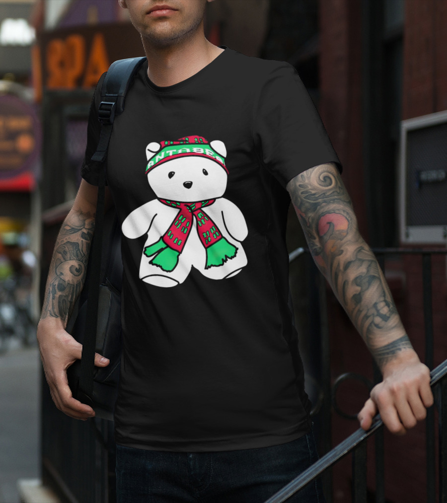Santa Bear Minnesota Christmas Festive Holiday Teddy T-Shirt
