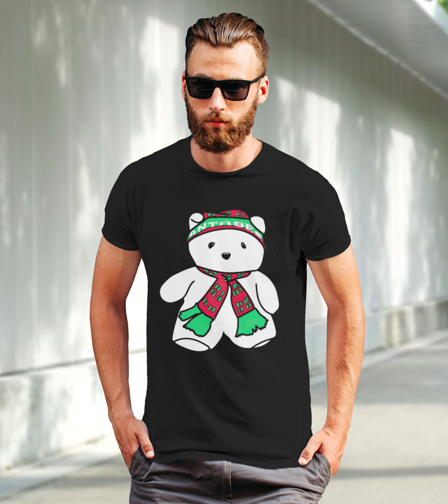 Santa Bear Minnesota Christmas Festive Holiday Teddy T-Shirt