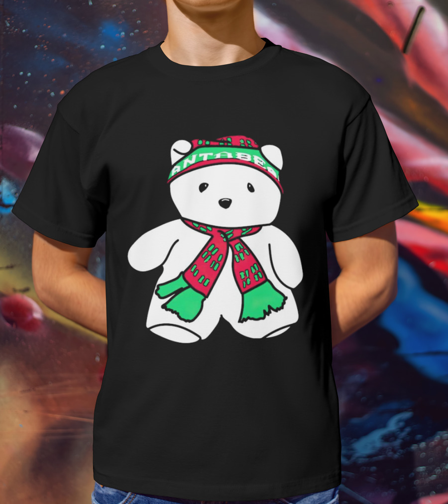 Santa Bear Minnesota Christmas Festive Holiday Teddy T-Shirt