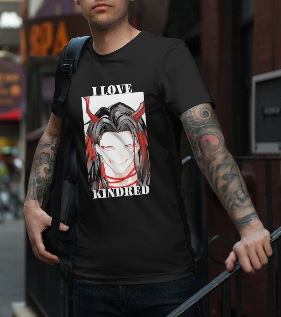 Vox Akuma I Love Kindred Red Horns Anime Character T-Shirt