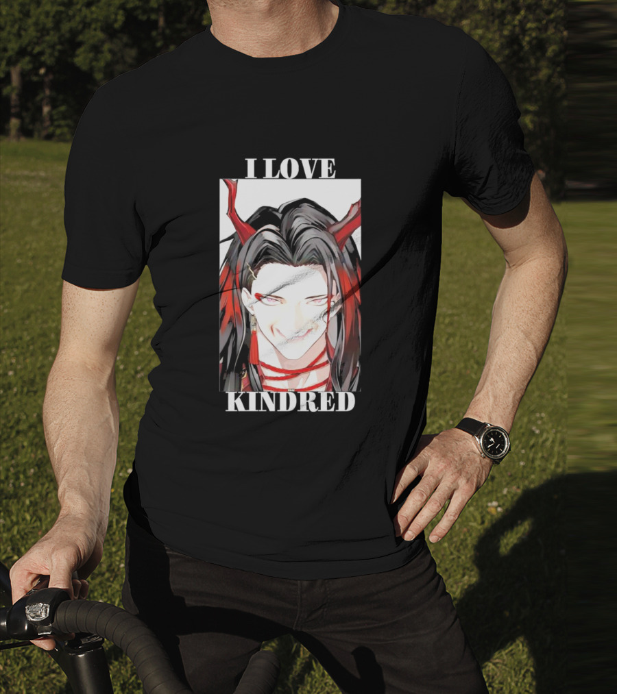 Vox Akuma I Love Kindred Red Horns Anime Character T-Shirt