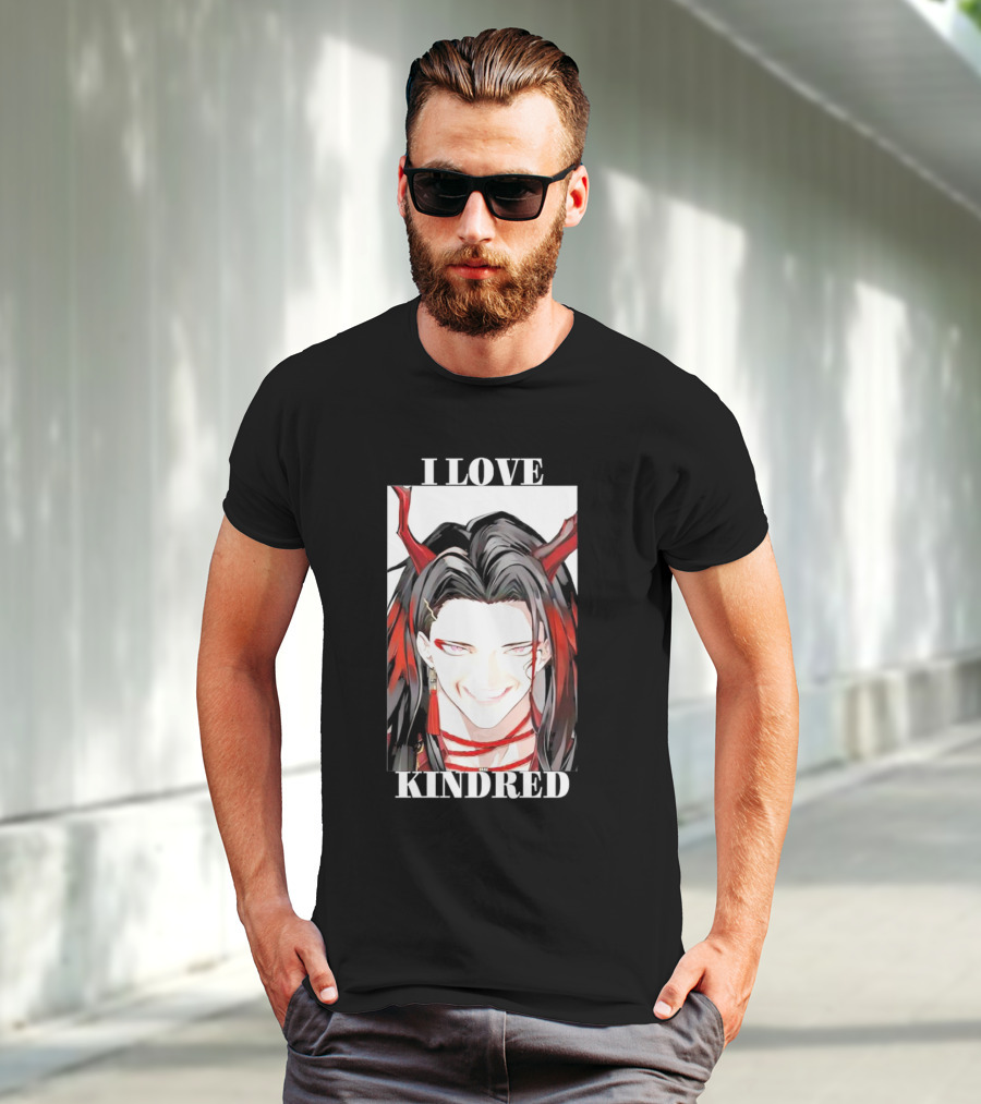 Vox Akuma I Love Kindred Red Horns Anime Character T-Shirt