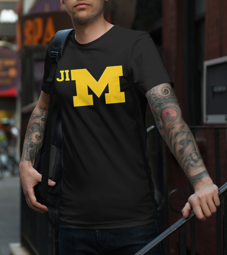 Jim Harbaugh Michigan Wolverines Big M T-Shirt