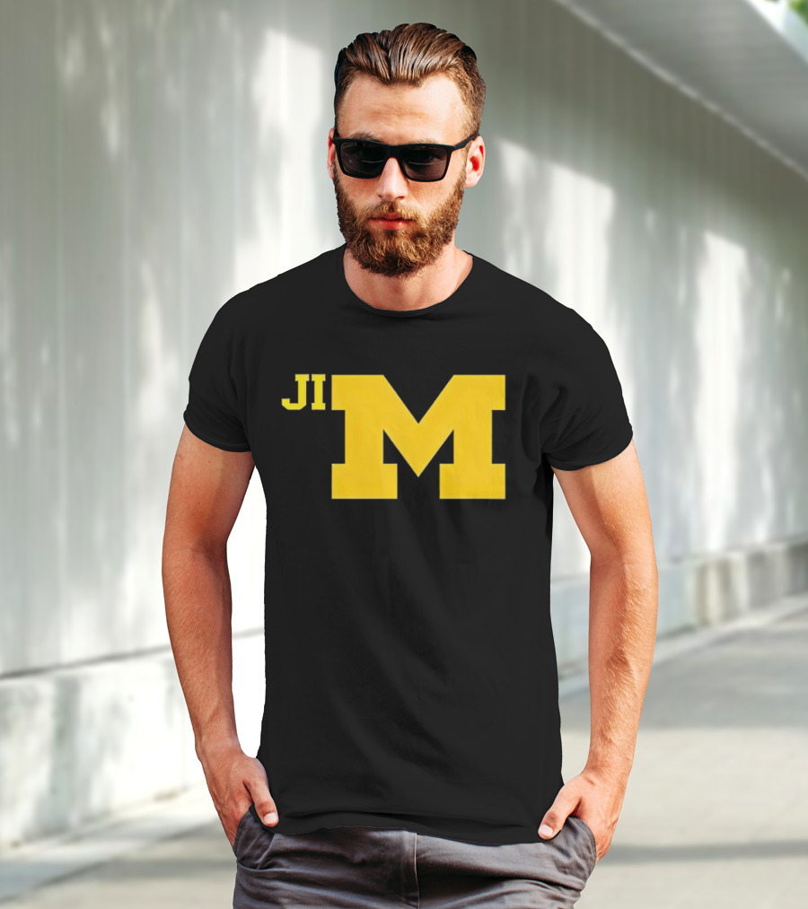 Jim Harbaugh Michigan Wolverines Big M T-Shirt
