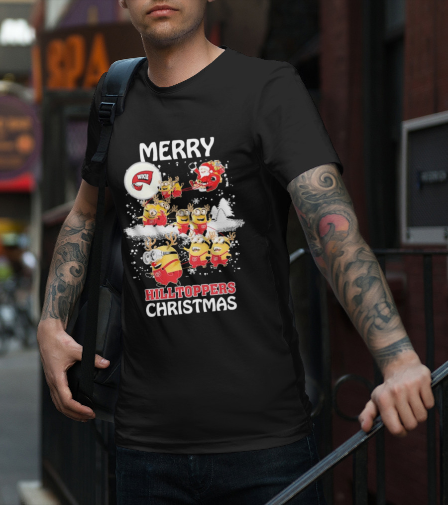 Merry WKU Hilltoppers Minions Christmas T-Shirt