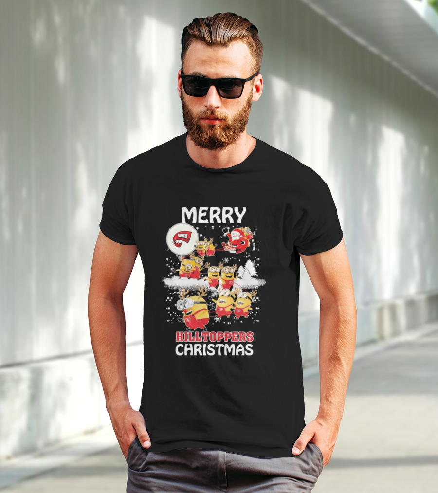 Merry WKU Hilltoppers Minions Christmas T-Shirt