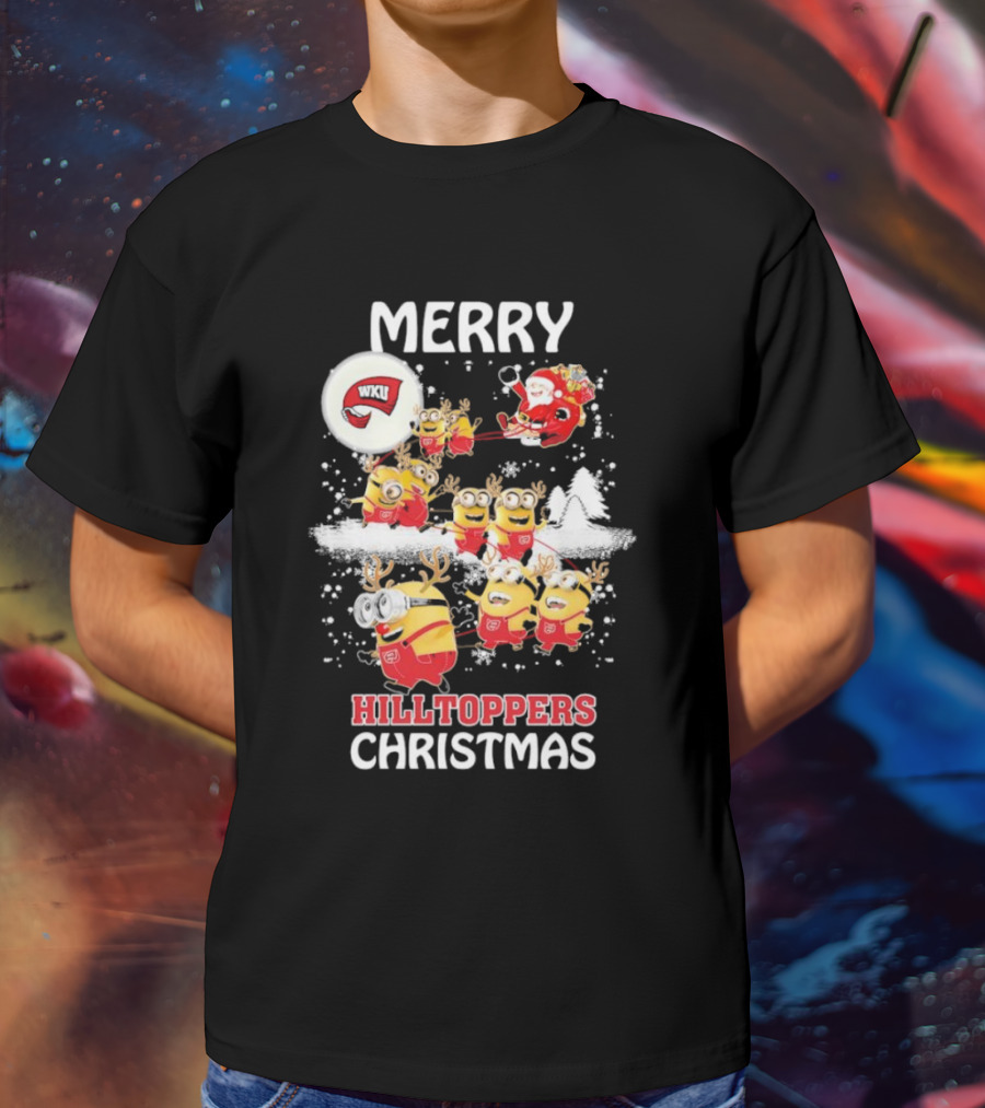 Merry WKU Hilltoppers Minions Christmas T-Shirt