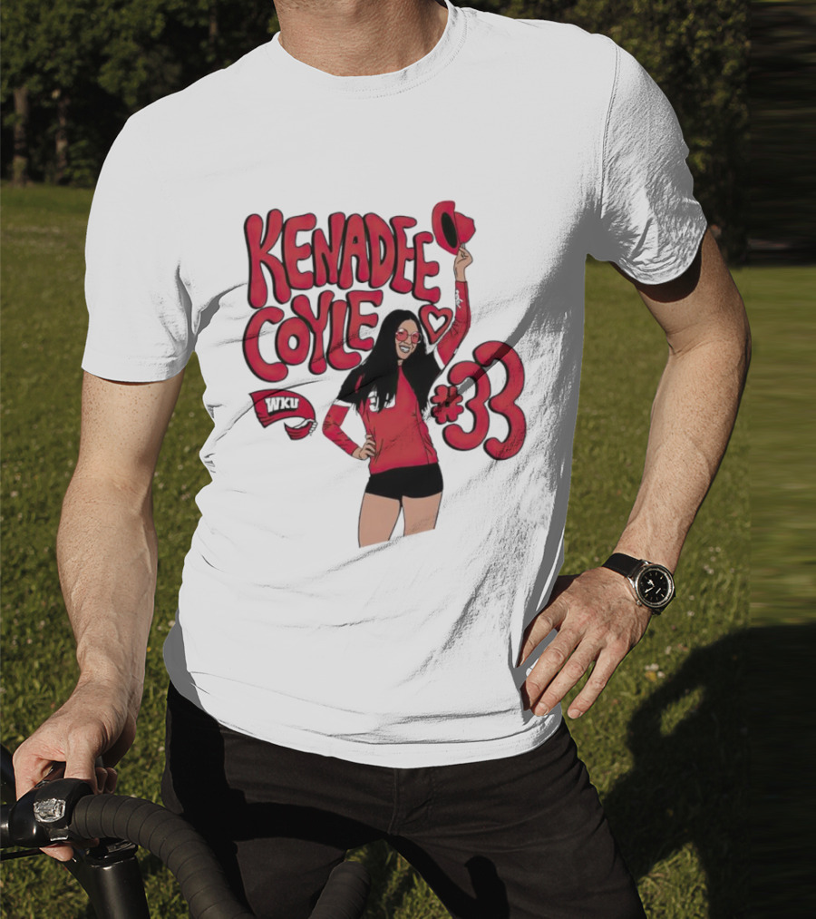 Kenadee Coyle WKU Heart #33 Western Kentucky Hilltoppers Volleyball T-Shirt