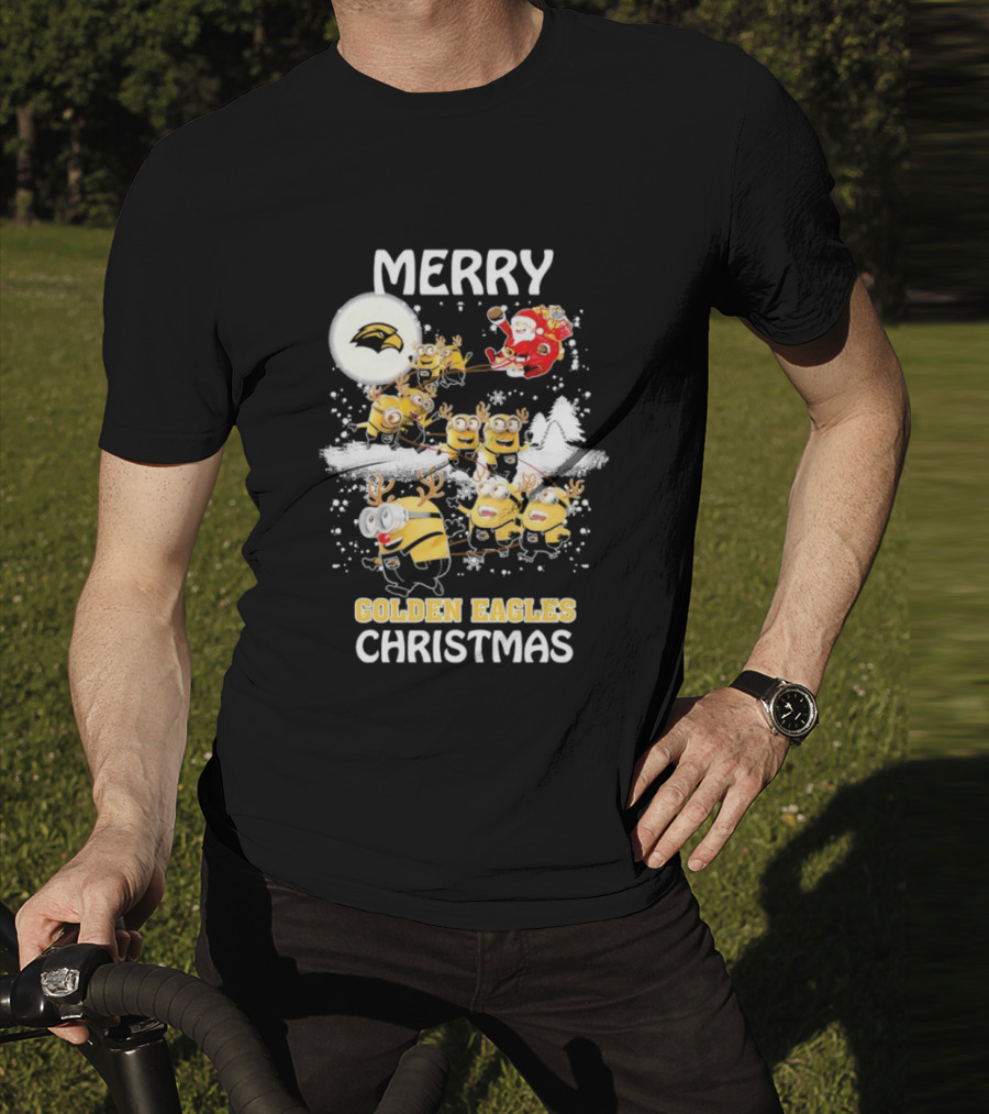 Merry Minions Southern Miss Golden Eagles Christmas T-Shirt