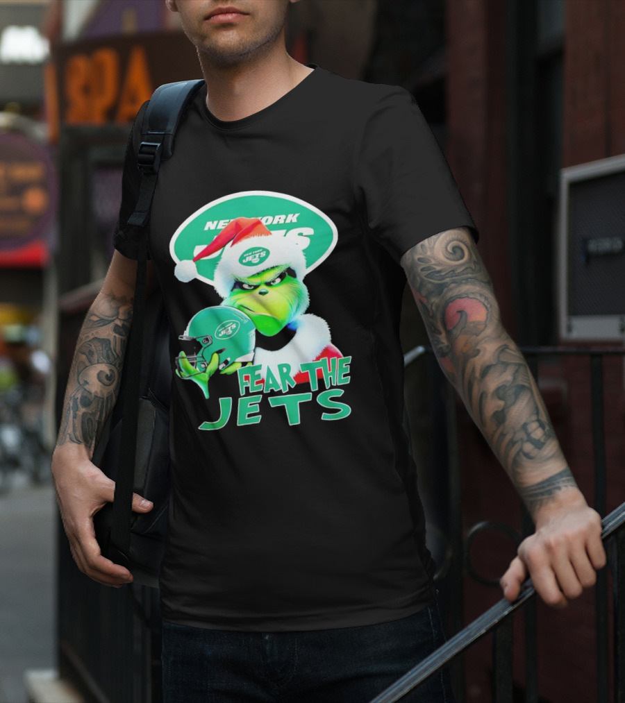 New York Jets Grinch Fear The Jets Christmas T-Shirt