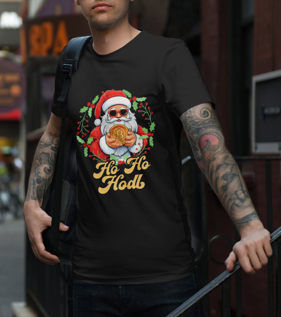 Ho Ho Hodl Santa Bitcoin Christmas T-Shirt