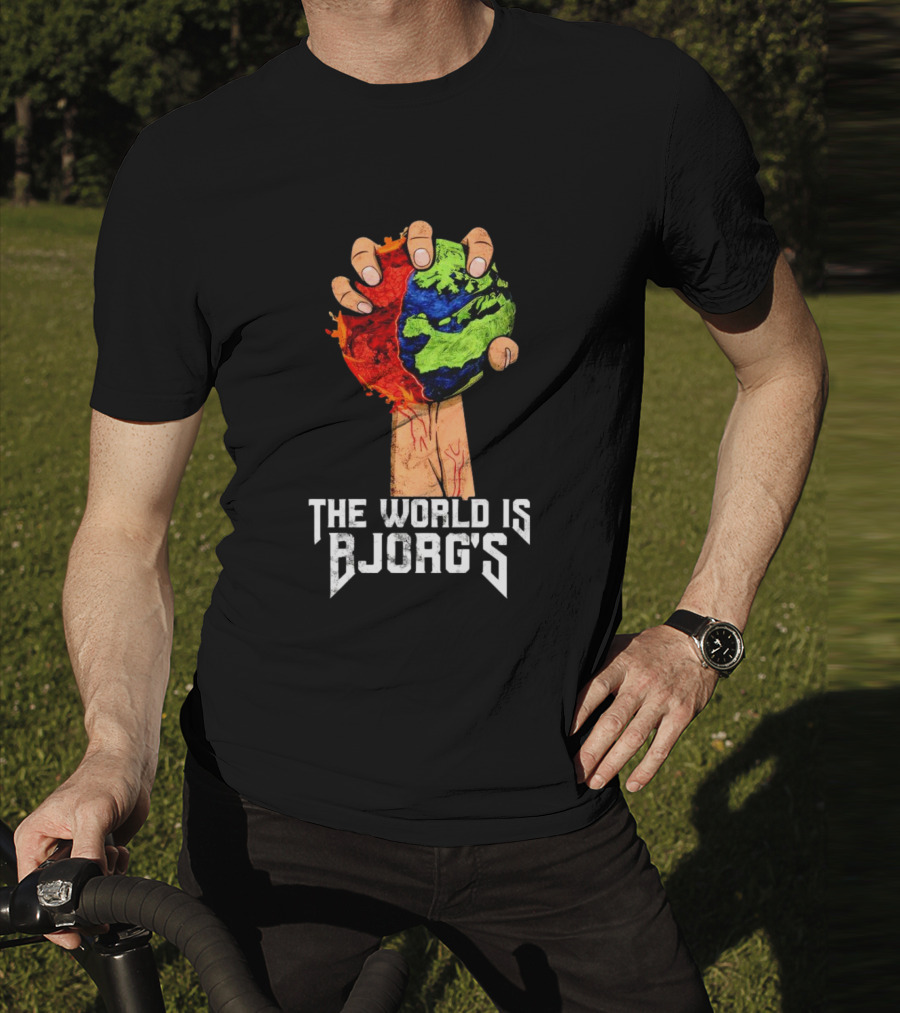 The World Is Bjorg's Hand Gripping Bloodied Earth T-Shirt