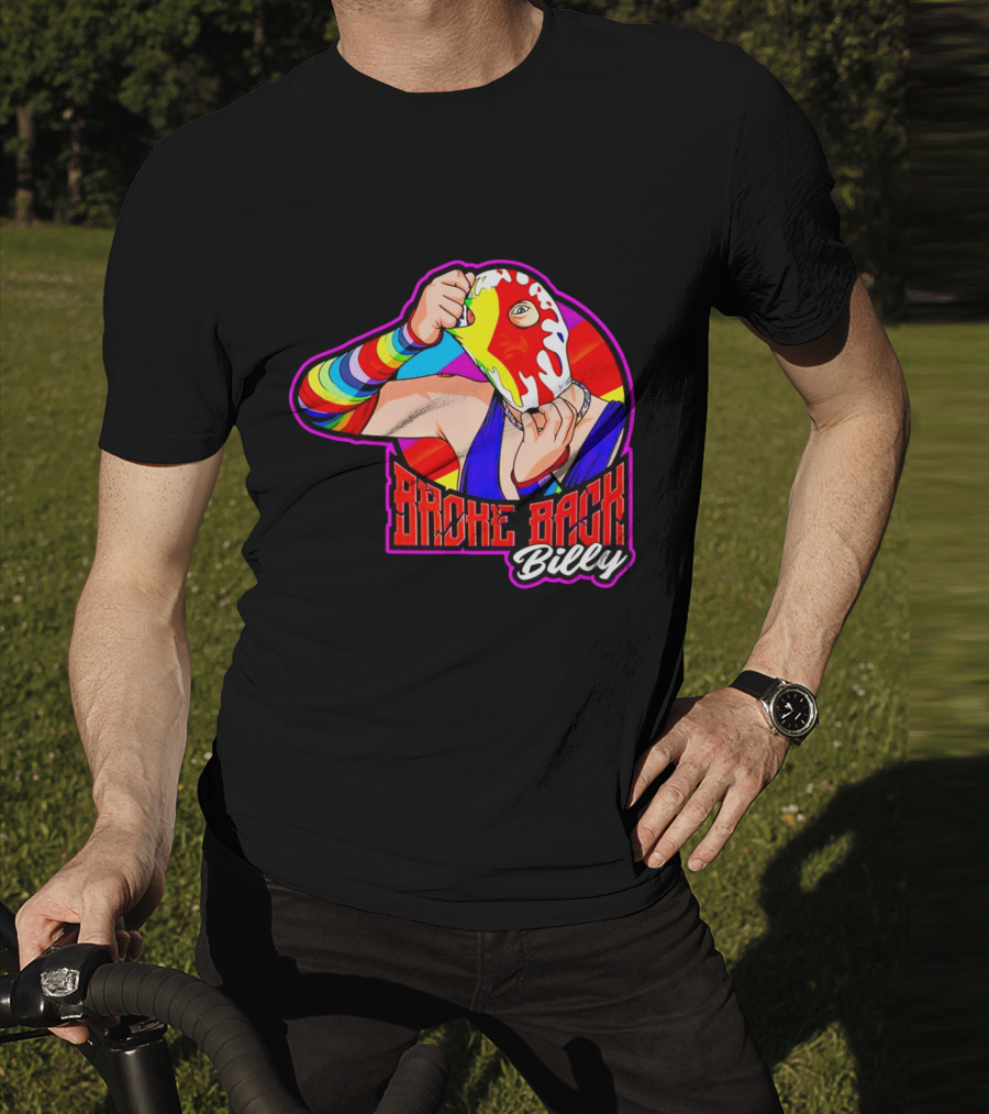 Broke Back Billy Colorful Wrestling Mask T-Shirt