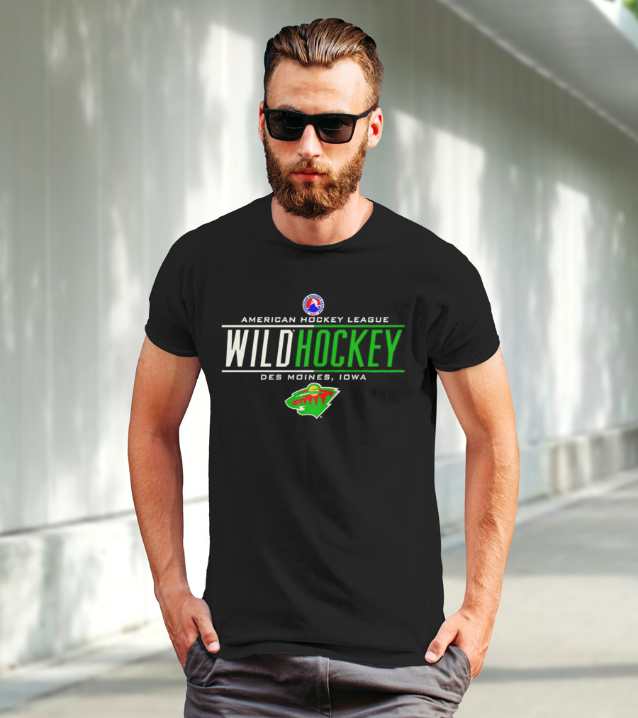 American Hockey League Wild Hockey Des Moines Iowa T-Shirt