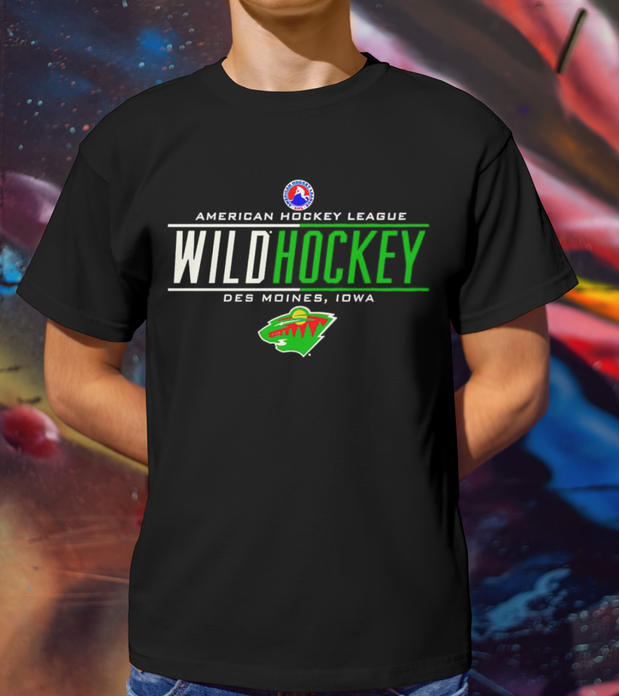 American Hockey League Wild Hockey Des Moines Iowa T-Shirt