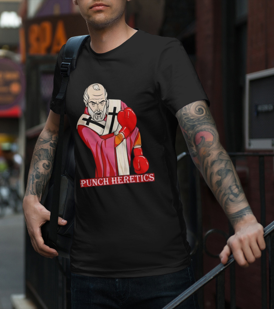 Punch Heretics Boxing Bishop Iconic T-Shirt