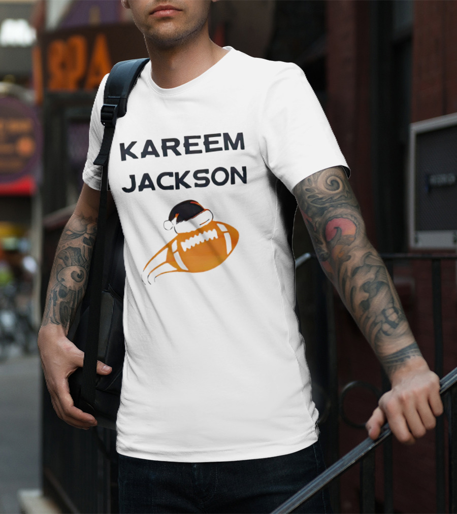 Kareem Jackson Football Santa Hat T-Shirt