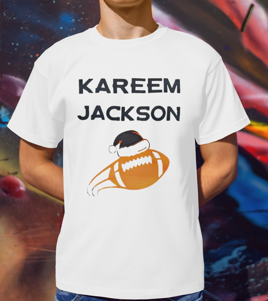 Kareem Jackson Football Santa Hat T-Shirt