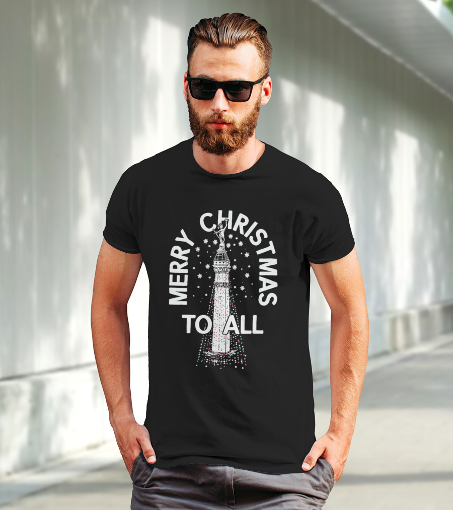 Merry Christmas To All Lights Monument T-Shirt