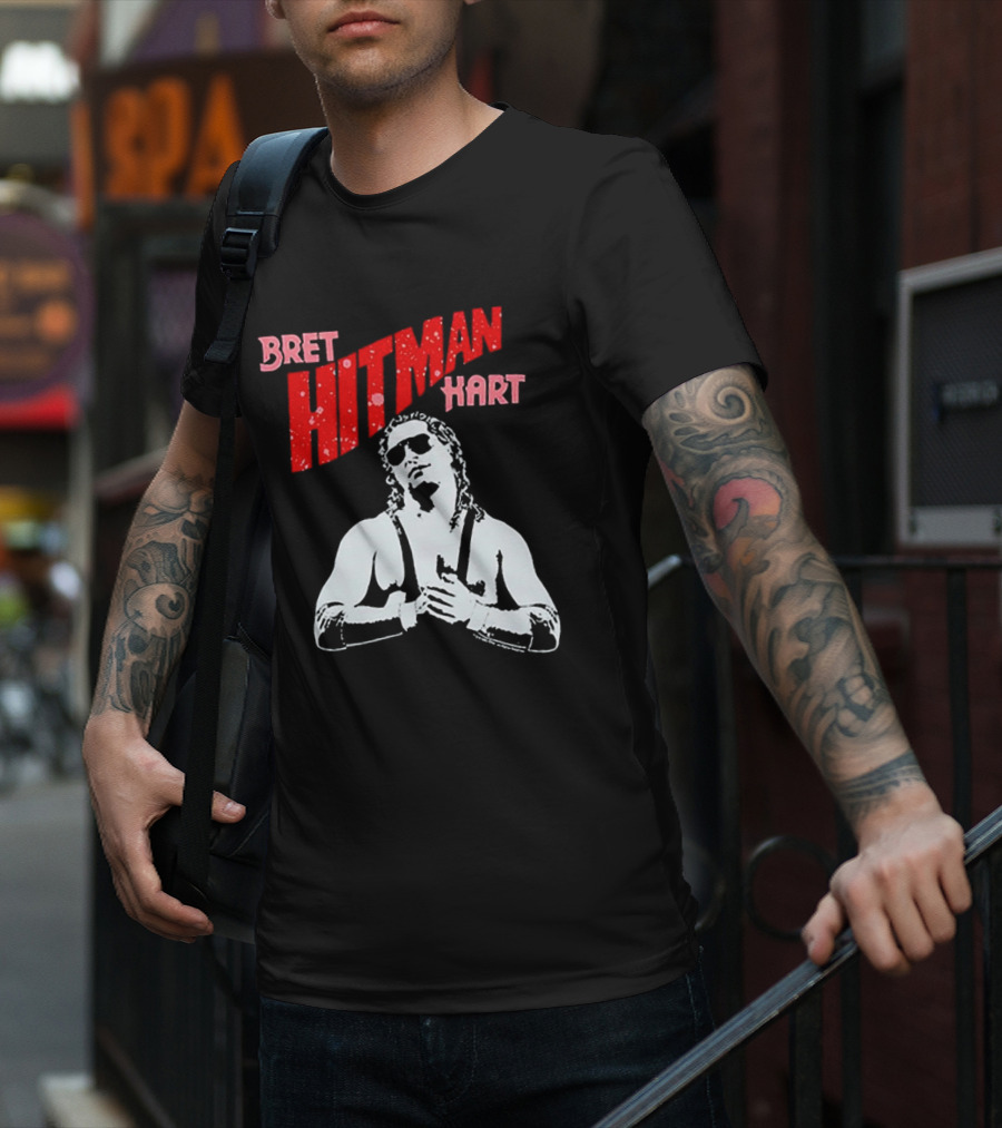 Bret Hitman Hart Wrestling Iconic T-Shirt