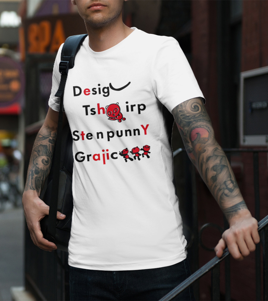 Desig Tshirt Sten Punny Graiic Red Panda Typography T-Shirt