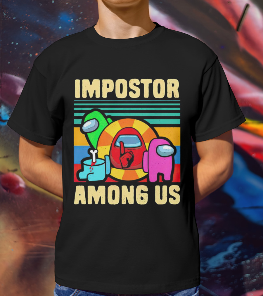 IMPOSTOR AMONG US Retro Crewmate T-Shirt