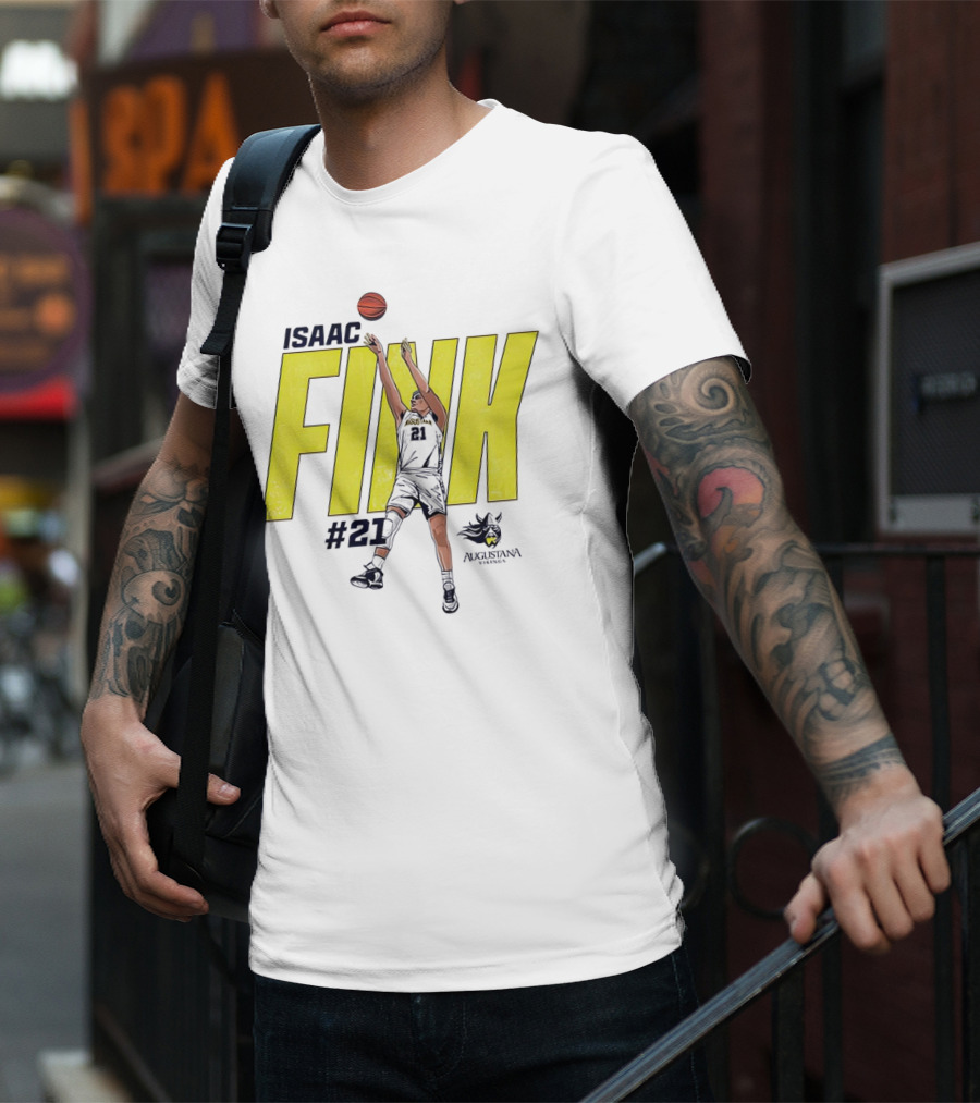 Isaac Fink #21 Augustana Vikings Basketball T-Shirt