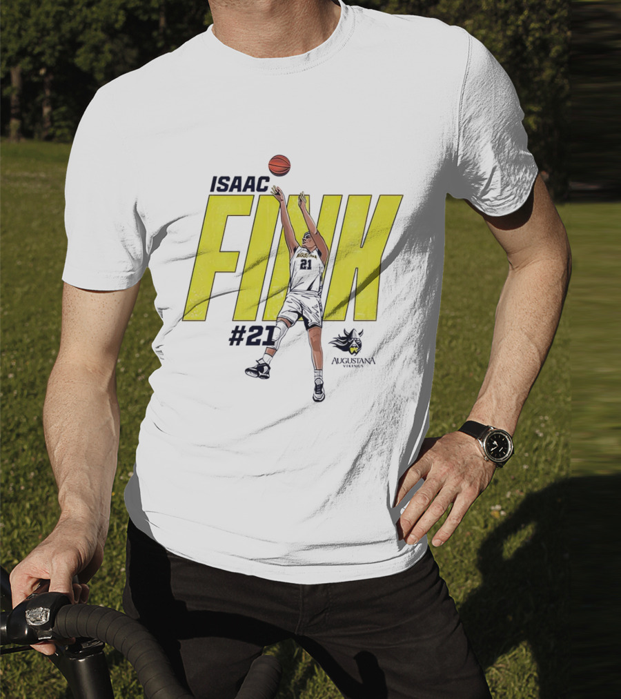 Isaac Fink #21 Augustana Vikings Basketball T-Shirt