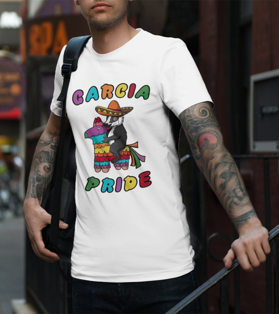 Garcia Pride Piñata Sombrero Rainbow Colors T-Shirt