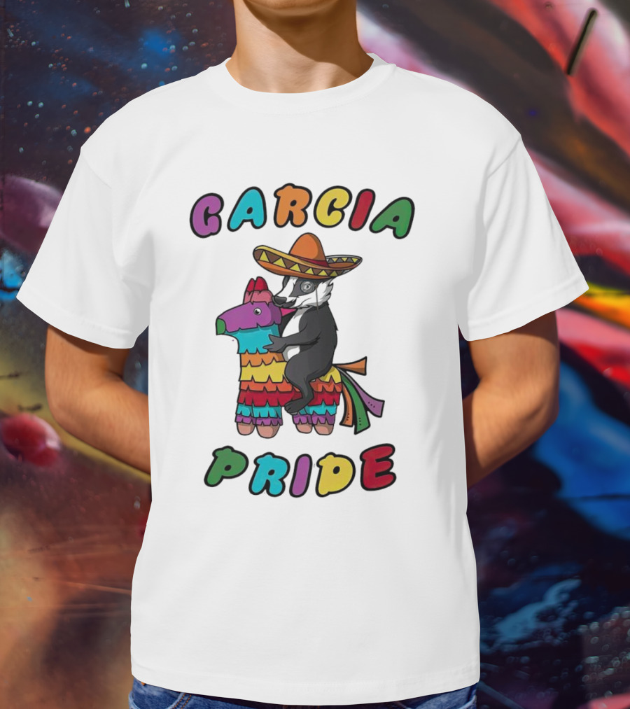 Garcia Pride Piñata Sombrero Rainbow Colors T-Shirt