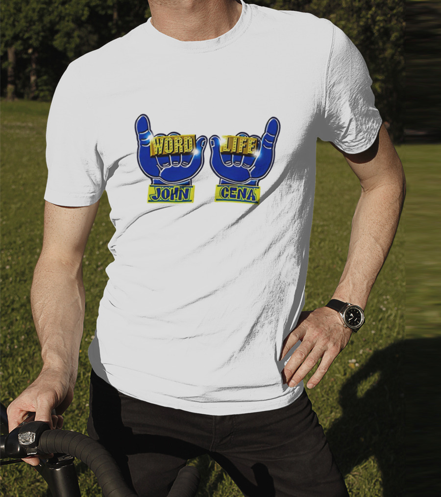 John Cena Word Life Blue Hands Iconic Gesture T-Shirt