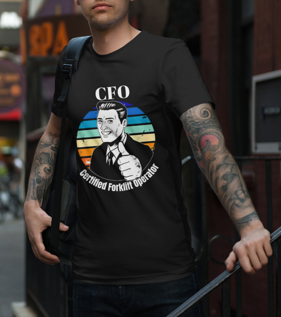 CFO Certified Forklift Operator Retro Thumbs Up T-Shirt