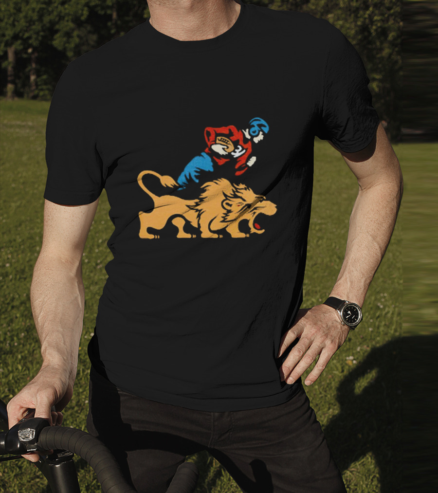 Detroit Lions Vintage Football Player And Lion Emblem This Story Is Just Beginning T-Shirt