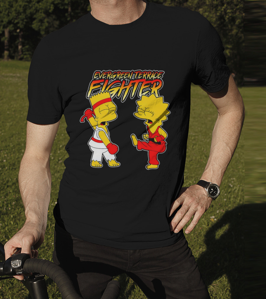 Evergreen Terrace Fighter The Simpsons Street Fighter Crossover T-Shirt