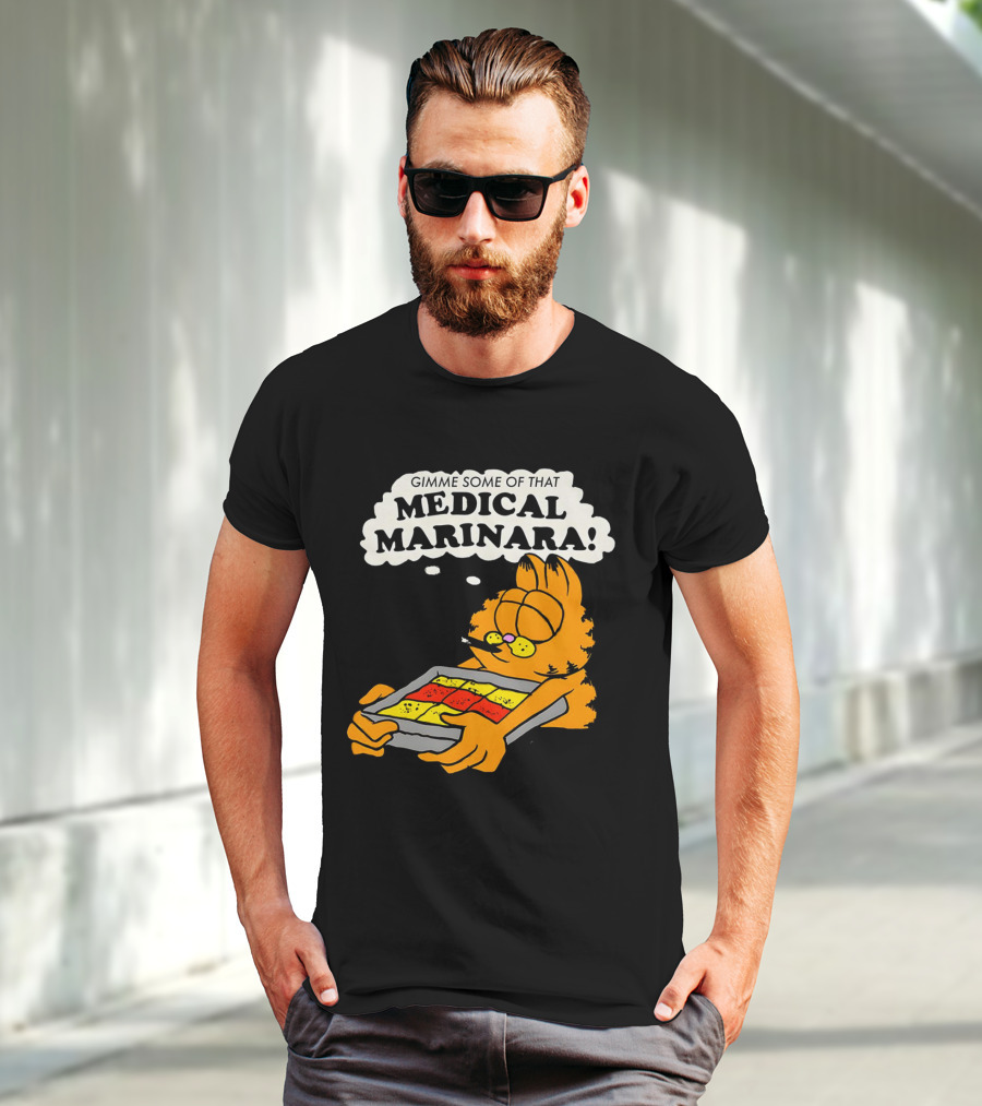 Garfield Gimme Some Of That Medical Marinara With Lasagna T-Shirt