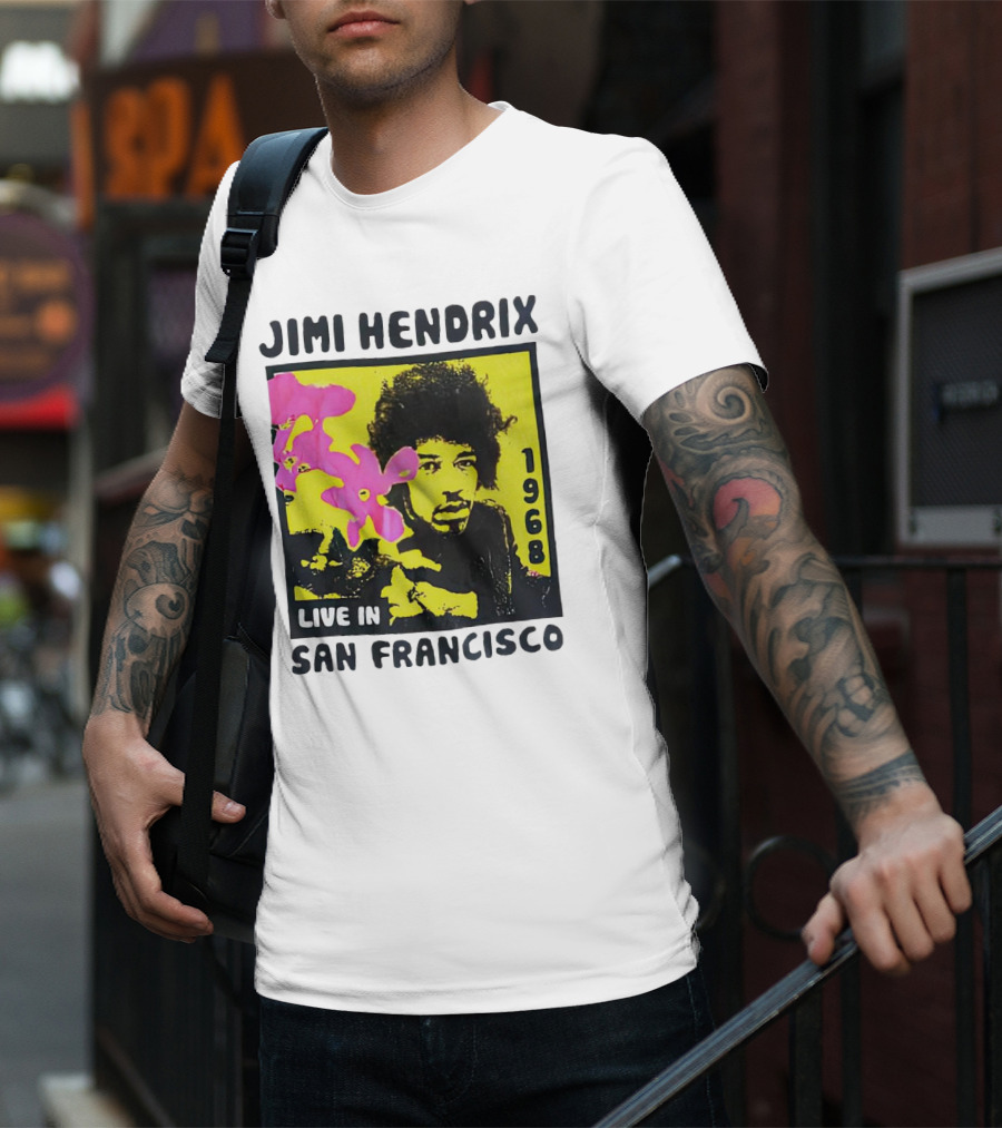Jimi Hendrix Live In San Francisco 1968 T-Shirt